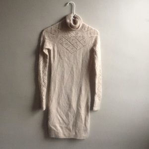 Fuzzy angora blend sweater dress